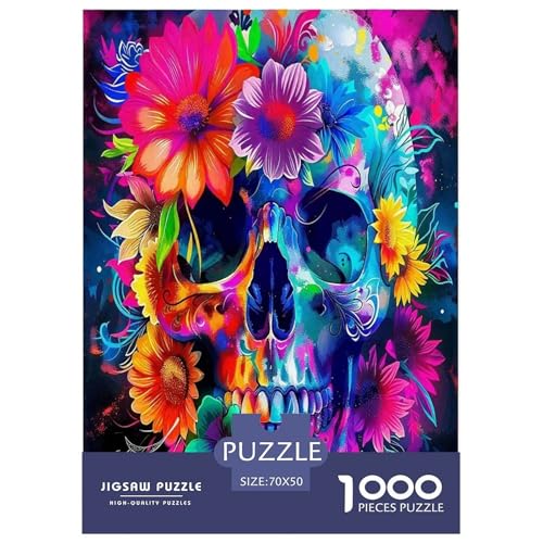 Halloween1000-teiliges Puzzle Für Erwachsene Bildungsspiele SchädelHerausfordernd Für Home Decoration Tolle Geschenkidee70x50cm/1000pcs Halloween1000-teiliges Puzzle Für Erwachsene Bildungsspiele SchädelHerausfordernd Für Home Decoration Tolle Geschenkidee70x50cm/1000pcs von TDSNKAVHB