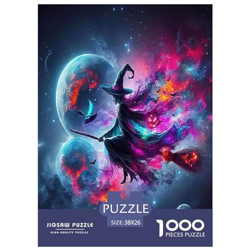 Halloween1000-teiliges Puzzle Für Erwachsene Und Kinder Bildungsspiele HexeHerausfordernd Für Home Decoration Tolle Geschenkidee38x26cm/1000pcs Halloween1000-teiliges Puzzle Für Erwachsene Und Kinder Bildungsspiele HexeHerausfordernd Für Home Decoration Tolle Geschenkidee38x26cm/1000pcs von TDSNKAVHB
