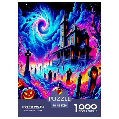 Halloween1000-teiliges Puzzle Für Erwachsene Und Kinder Bildungsspiele SchlossHerausfordernd Für Home Decoration Tolle Geschenkidee38x26cm/1000pcs Halloween1000-teiliges Puzzle Für Erwachsene Und Kinder Bildungsspiele SchlossHerausfordernd Für Home Decoration Tolle Geschenkidee38x26cm/1000pcs von TDSNKAVHB