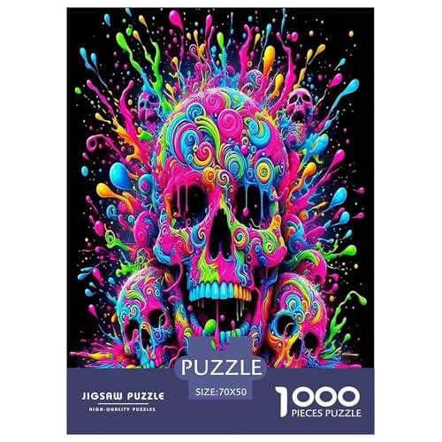 Halloween1000-teiliges Puzzle Für Erwachsene Und Kinder Familienspiel SchädelHerausfordernd Für Home Decoration Tolle Geschenkidee70x50cm/1000pcs Halloween1000-teiliges Puzzle Für Erwachsene Und Kinder Familienspiel SchädelHerausfordernd Für Home Decoration Tolle Geschenkidee70x50cm/1000pcs von TDSNKAVHB