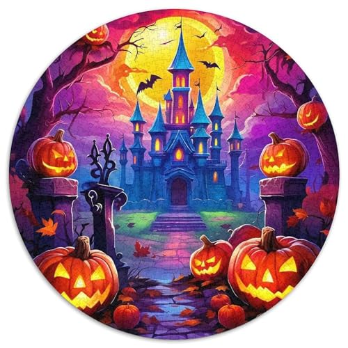 HalloweenPuzzle 1000 Teile Für Erwachsene Rund SchlossKreative Herausforderungs-Familiendekorationen1000pcs (67.5x67.5cm) von TDSNKAVHB