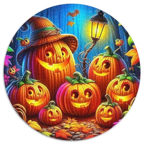 HalloweenPuzzles 1000 Teile Für Erwachsene Rund Jack-o'-LaterneKreatives Herausforderungspuzzle-Spielzeug1000pcs (67.5x67.5cm) von TDSNKAVHB