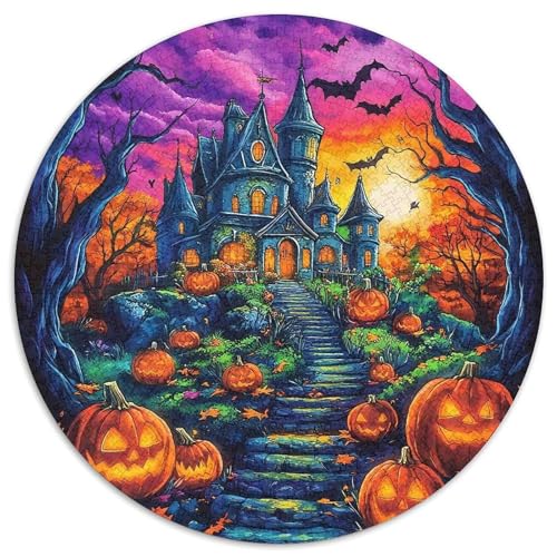 HalloweenPuzzles 1000 Teile Für Erwachsene Und Kinder Rund Jack-o'-LaterneKreatives Herausforderndes Puzzle-Spielzeug1000pcs (67.5x67.5cm) von TDSNKAVHB