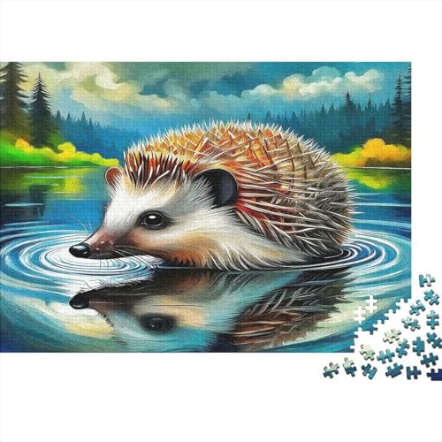 Hedgehog1000-teilige Puzzles Für Erwachsene Und Kinder Familienspiel Nettes HaustierSpaßig Und Herausfordernd Für Home Decoration Tolle Geschenkidee70x50cm/1000pcs von TDSNKAVHB
