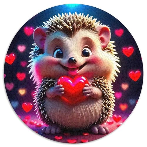 HedgehogPuzzle 1000 Teil Für Erwachsene Und Kinder Rund romantischKreatives Herausforderndes Spielzeug-Geschenk1000pcs (67.5x67.5cm) von TDSNKAVHB