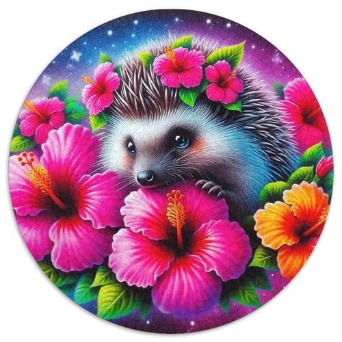 HedgehogPuzzle 1000 Teile Für Erwachsene Rund Nettes HaustierKreative Herausforderungs-Familiendekorationen1000pcs (67.5x67.5cm) von TDSNKAVHB