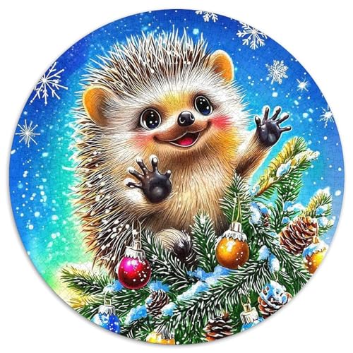 HedgehogPuzzle 1000 Teile Für Erwachsene Rund Nettes HaustierKreatives Herausforderndes Puzzle-Spielzeug1000pcs (67.5x67.5cm) von TDSNKAVHB