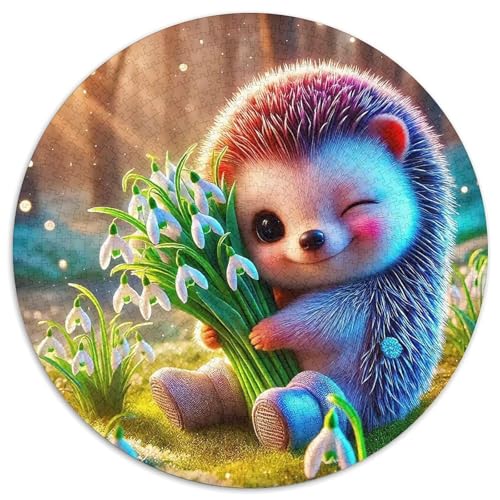 HedgehogPuzzles 1000 Teil Für Erwachsene Rund Nettes HaustierKreatives Herausforderungspuzzle-Spielzeug1000pcs (67.5x67.5cm) von TDSNKAVHB