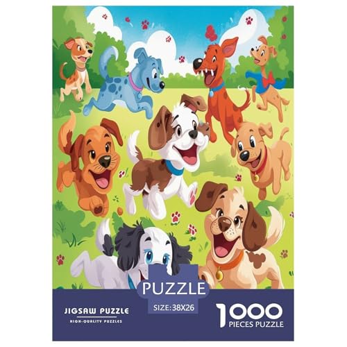Hund Puzzle 1000 Teile Schwer Puzzle Spielzeug Lernspiel Impossible Herausforderung Spielzeug Für Erwachsene Und Kinder Ab 14 Jahren 38x26cm/1000pcs von TDSNKAVHB
