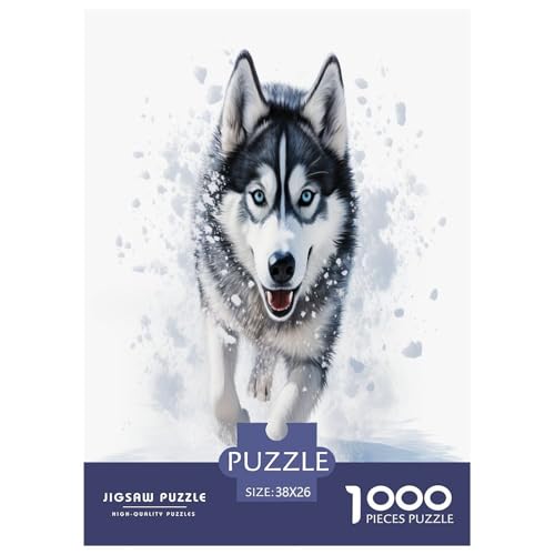 Huskies Puzzles 1000 Teile Schwer Puzzle Spielzeug Pädagogisches Spiel Impossible Herausforderungsspielzeug Für Erwachsene Und Kinder in Bewährter 38x26cm/1000pcs von TDSNKAVHB