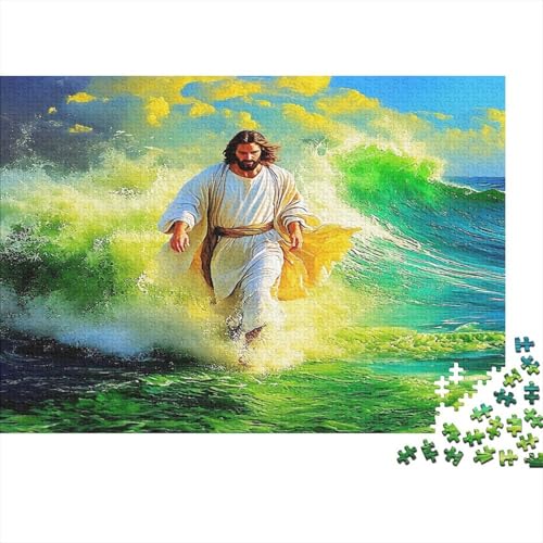 Jesus - Religion1000-teilige Puzzles Für Erwachsene Und Kinder Bildungsspiele heiligHerausfordernd Für Home Decoration Tolle Geschenkidee70x50cm/1000pcs von TDSNKAVHB