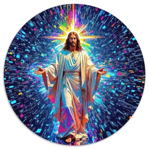 Jesus - ReligionPuzzle 1000 Teile Für Erwachsene Rund heiligKreatives Herausforderndes Spielzeug-Geschenk1000pcs (67.5x67.5cm) von TDSNKAVHB