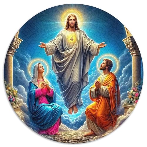 Jesus - ReligionPuzzles 1000 Teil Für Erwachsene Rund heiligKreatives Herausforderndes Spielzeug-Geschenk1000pcs (67.5x67.5cm) von TDSNKAVHB