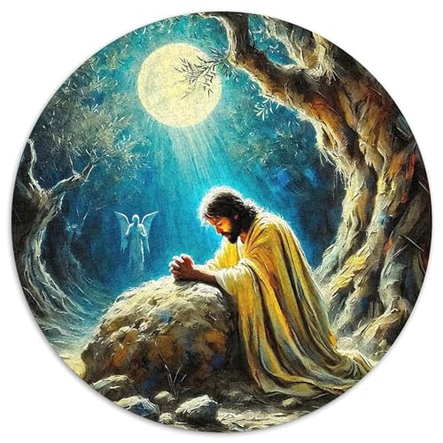 Jesus - ReligionPuzzles 1000 Teile Für Erwachsene Rund heiligKreatives Herausforderndes Spielzeug-Geschenk1000pcs (67.5x67.5cm) von TDSNKAVHB