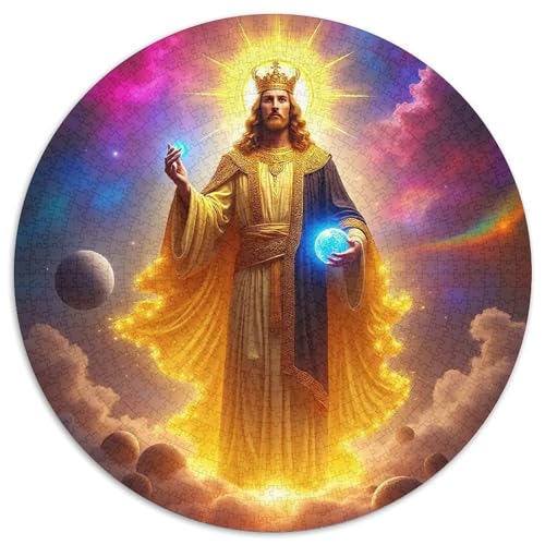 Jesus - ReligionPuzzles 1000 Teile Für Erwachsene Und Kinder Rund heiligKreative Herausfordernde Familiendekorationen1000pcs (67.5x67.5cm) von TDSNKAVHB