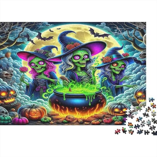 Jumbie Kürbisse1000-teilige Puzzles Für Erwachsene Bildungsspiele HalloweenHerausfordernd Für Home Decoration Tolle Geschenkidee38x26cm/1000pcs von TDSNKAVHB