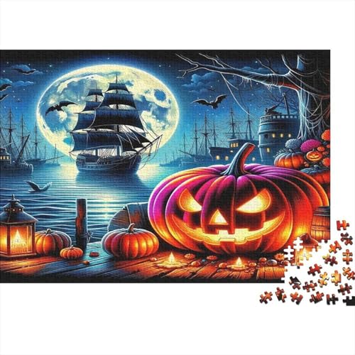 Jumbie Kürbisse1000-teilige Puzzles Für Erwachsene Und Kinder Bildungsspiele HalloweenHerausfordernde Home Decors Tolle Geschenkidee38x26cm/1000pcs von TDSNKAVHB