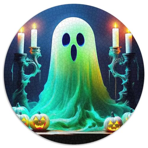 Jumbie KürbissePuzzle 1000 Teile Für Erwachsene Und Kinder Rund HalloweenKreatives Herausforderungsspielzeug-Geschenk1000pcs (67.5x67.5cm) von TDSNKAVHB