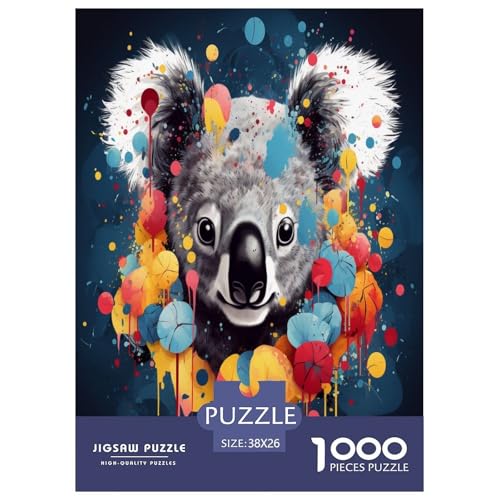 Koala Puzzle 1000-teilige Schwer Puzzle Spielzeug Pädagogisches Spiel Impossible Herausforderung Spielzeug Für Erwachsene Und Kinder Ab 14 Jahren 38x26cm/1000pcs von TDSNKAVHB