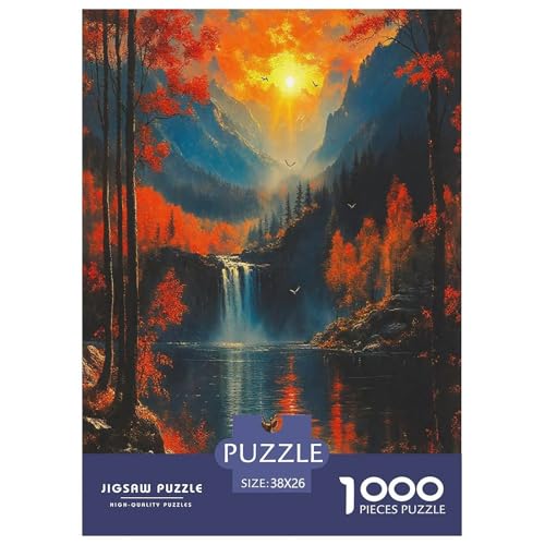 Landschaft1000-teilige Puzzles Für Erwachsene Und Kinder Bildungsspiele LakesideHerausfordernd Für Home Decoration Tolle Geschenkidee38x26cm/1000pcs von TDSNKAVHB