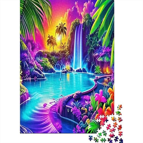Landschaft1000-teiliges Puzzle Für Erwachsene Familienspiel Wasserfall Hot SpringsHerausfordernd Für Home Decoration Tolle Geschenkidee38x26cm/1000pcs von TDSNKAVHB