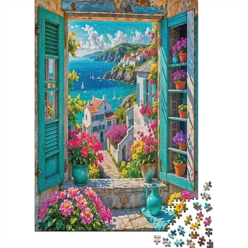 Landschaft1000-teiliges Puzzle Für Erwachsene Und Kinder Bildungsspiele FensterHerausfordernde Home Decors Tolle Geschenkidee70x50cm/1000pcs von TDSNKAVHB