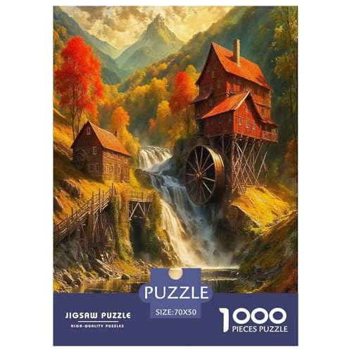 Landschaft1000-teiliges Puzzle Für Erwachsene Und Kinder Bildungsspiele LogkabineHerausfordernd Für Home Decoration Tolle Geschenkidee70x50cm/1000pcs von TDSNKAVHB