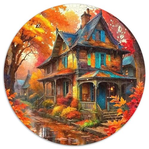 LandschaftPuzzle 1000 Teile Für Erwachsene Rund LogkabineKreatives Herausforderndes Spielzeug-Geschenk1000pcs (67.5x67.5cm) von TDSNKAVHB