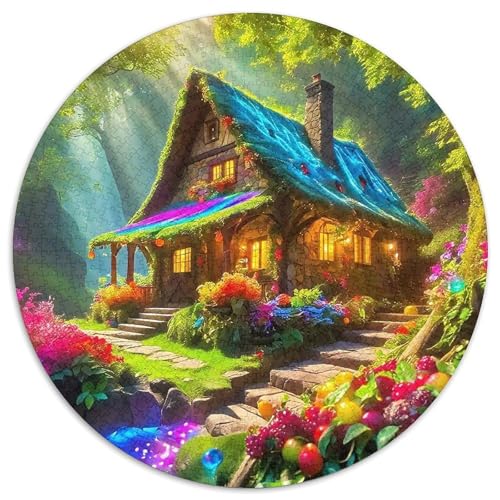 LandschaftPuzzle 1000 Teile Für Erwachsene Rund LogkabineKreatives Herausforderungsspielzeug-Geschenk1000pcs (67.5x67.5cm) von TDSNKAVHB