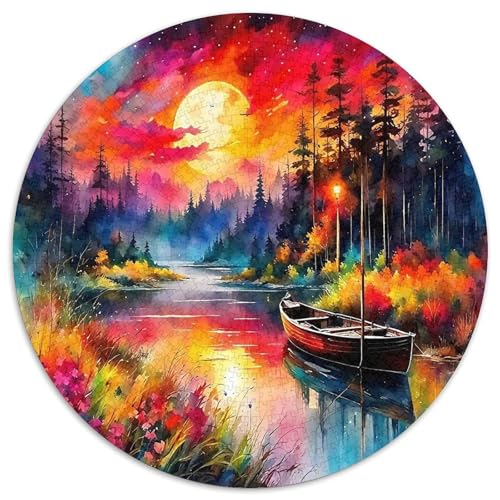 LandschaftPuzzles 1000 Teile Für Erwachsene Rund LakesideKreatives Herausforderungsspielzeug-Geschenk1000pcs (67.5x67.5cm) von TDSNKAVHB