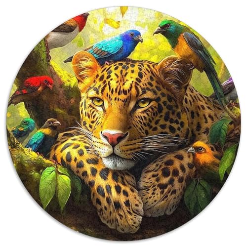LeopardPuzzle 1000 Teile Für Erwachsene Rund TierKreatives Herausforderungspuzzle-Spielzeug1000pcs (67.5x67.5cm) von TDSNKAVHB
