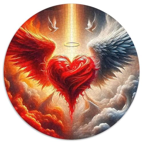 Liebe BlumenPuzzle 1000 Teile Für Erwachsene Rund romantischKreatives Herausforderungsspielzeug-Geschenk1000pcs (67.5x67.5cm) von TDSNKAVHB
