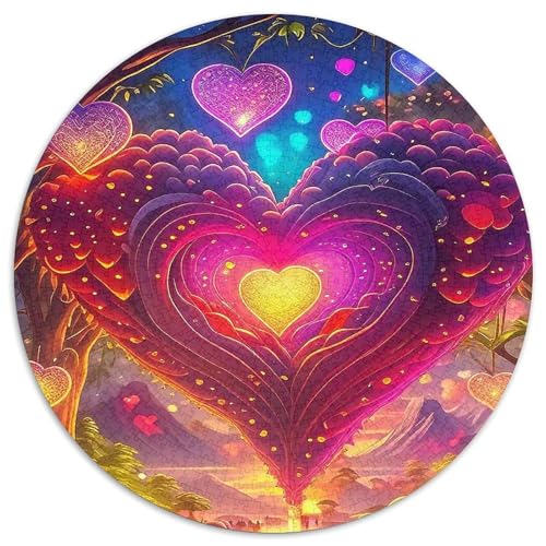 Liebe BlumenPuzzles 1000 Teile Für Erwachsene Rund romantischKreatives Herausforderndes Puzzle-Spielzeug1000pcs (67.5x67.5cm) von TDSNKAVHB