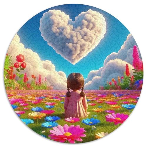 Liebe BlumenPuzzles 1000 Teile Für Erwachsene Rund romantischKreatives Herausforderungspuzzle-Spielzeug1000pcs (67.5x67.5cm) von TDSNKAVHB