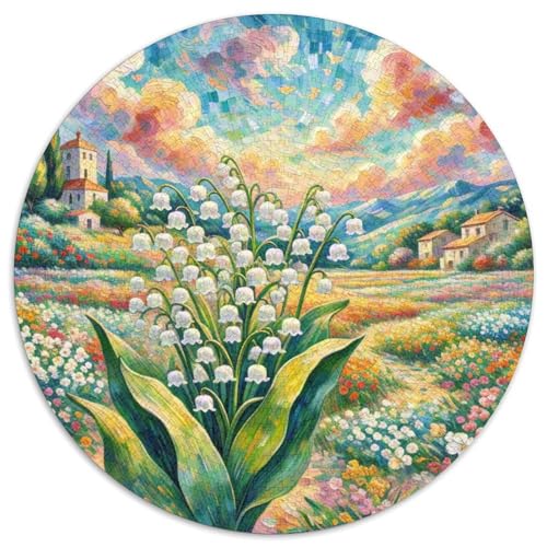 Lilie of The ValleyJigsaw Puzzles 1000 Pieces for Adults Round NaturlandschaftCreative Challenging Family Decorations1000pcs (67.5x67.5cm) von TDSNKAVHB