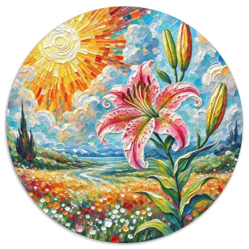 LilieJigsaw Puzzles 1000 Piece for Adults Round BlumenCreative Challenging Toys Gift1000pcs (67.5x67.5cm) von TDSNKAVHB