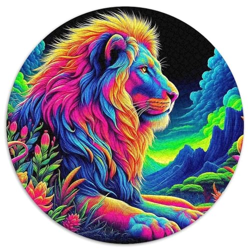 LöwenPuzzle 1000 Teile Für Erwachsene Rund KunstKreatives Herausforderndes Spielzeug-Geschenk1000pcs (67.5x67.5cm) von TDSNKAVHB