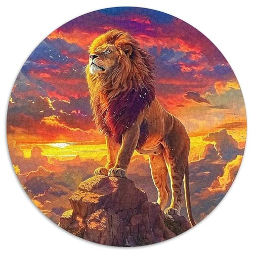 LöwenPuzzles 1000 Teile Für Erwachsene Und Kinder Rund TierKreative Herausfordernde Familiendekorationen1000pcs (67.5x67.5cm) von TDSNKAVHB