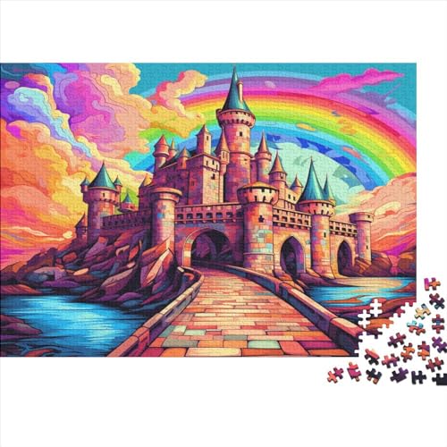 Magic Schloss Puzzle 1000 Teile,Puzzle Für Erwachsene, Impossible Puzzle,Puzzle Farbenfrohes Legespiel,Geschicklichkeitsspiel Für Die Ganze Familie Puzzel 1000pcs (75x50cm) von TDSNKAVHB