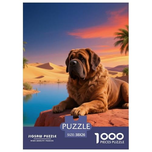 Mastiff1000 Pieces Jigsaw Puzzles for Adults and Kids Family Game niedlich HaustierChallenging Home Decors Great Gift Idea38x26cm/1000pcs von TDSNKAVHB