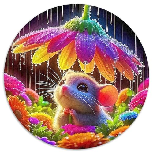 MausPuzzles 1000 Teile Für Erwachsene Und Kinder Rund ArmKreatives Herausforderndes Spielzeug-Geschenk1000pcs (67.5x67.5cm) von TDSNKAVHB