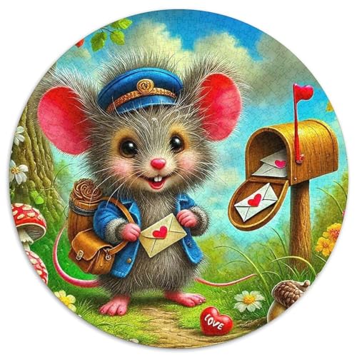 MausPuzzles 1000 Teile Für Erwachsene Und Kinder Rund niedlichKreative Herausfordernde Familiendekorationen1000pcs (67.5x67.5cm) von TDSNKAVHB