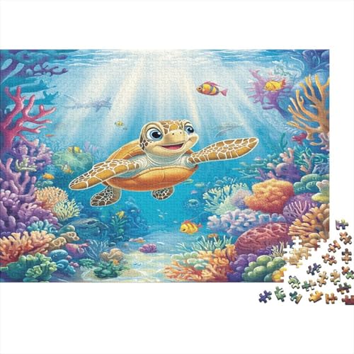 Meeresschildkröte Puzzle 1000 Teile Puzzle Erwachsene Schwieriges Schwer Puzzle Für Erwachsene Und Kinder Ab 14 Jahren Puzzel 1000pcs (75x50cm) von TDSNKAVHB