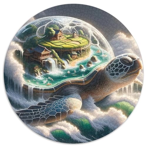 MeeresschildkrötePuzzle 1000 Teile Für Erwachsene Rund Fantasie CityKreative Herausfordernde Familiendekorationen1000pcs (67.5x67.5cm) von TDSNKAVHB