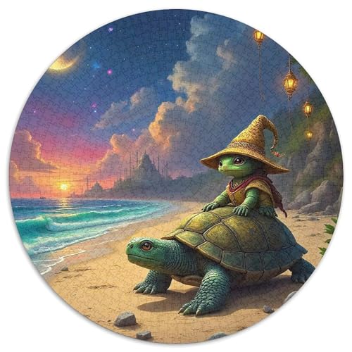 MeeresschildkrötePuzzle 1000 Teile Für Erwachsene Und Kinder Rund FantasieKreatives Herausforderungspuzzle-Spielzeug1000pcs (67.5x67.5cm) von TDSNKAVHB