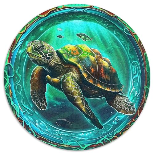 MeeresschildkrötePuzzles 1000 Teile Für Erwachsene Und Kinder Rund FantasieKreative Herausforderungs-Familiendekorationen1000pcs (67.5x67.5cm) von TDSNKAVHB