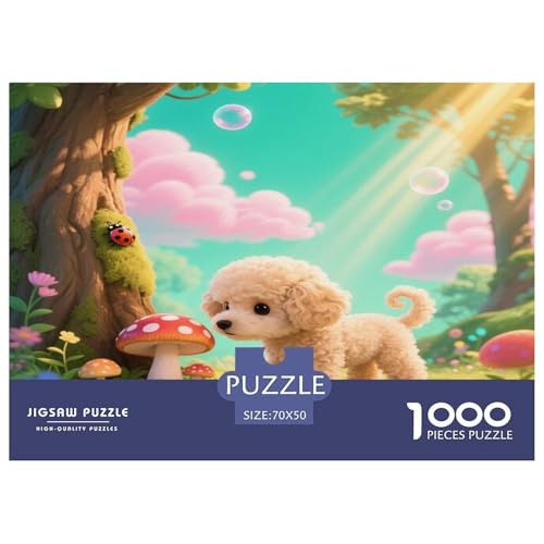 Miniaturpudel1000 Piece Jigsaw Puzzles for Adults and Kids Family Game Haustier HundFun and Challenging Home Decors Great Gift Idea70x50cm/1000pcs von TDSNKAVHB