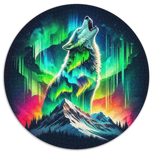 Mondlicht WolfPuzzles 1000 Teil Für Erwachsene Rund AuroraKreatives Herausforderungspuzzle-Spielzeug1000pcs (67.5x67.5cm) von TDSNKAVHB