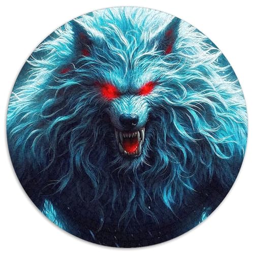 Mondlicht WolfPuzzles 1000 Teil Für Erwachsene Rund Halloween DekorationKreatives Herausforderndes Puzzle-Spielzeug1000pcs (67.5x67.5cm) von TDSNKAVHB