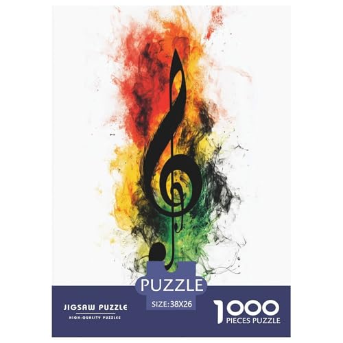 Musiknotation Puzzles 1000 Teile Schwer Puzzle Spielzeug Pädagogisches Spiel Impossible Herausforderung Spielzeug Für Erwachsene Und Kinder in Bewährter 38x26cm/1000pcs von TDSNKAVHB